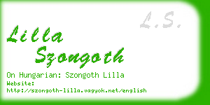 lilla szongoth business card